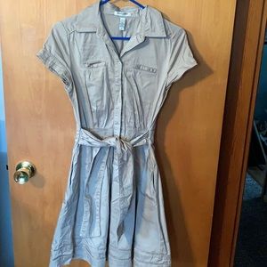 Tan colored cotton dress